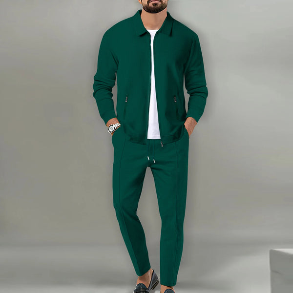 Spring And Fall's Best-Selling Men's Waffle Suit Jacket And Pants